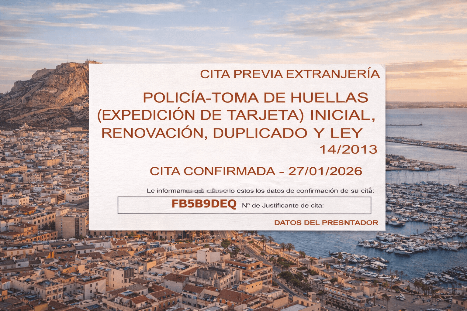 TIE Appointment Alicante